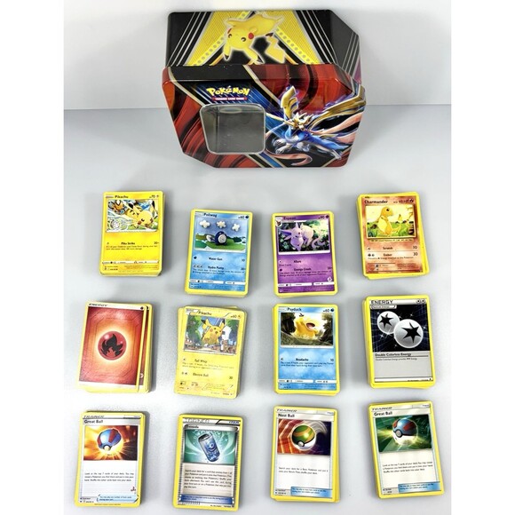 Pokémon TCG Trading Card Mixed Lot of 435 Modern Cards in Collectible Tin - Picture 4 of 13